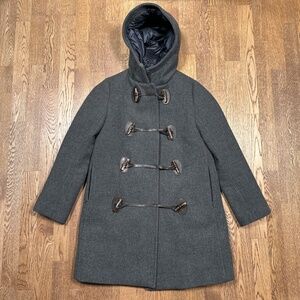 Moncler Premiere Turquoise Giubbotto Wool Down Insulated Duffle Coat Womens 00